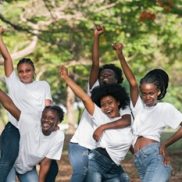 A group of young women excited as a result of their social and sexual life going on smooth for them